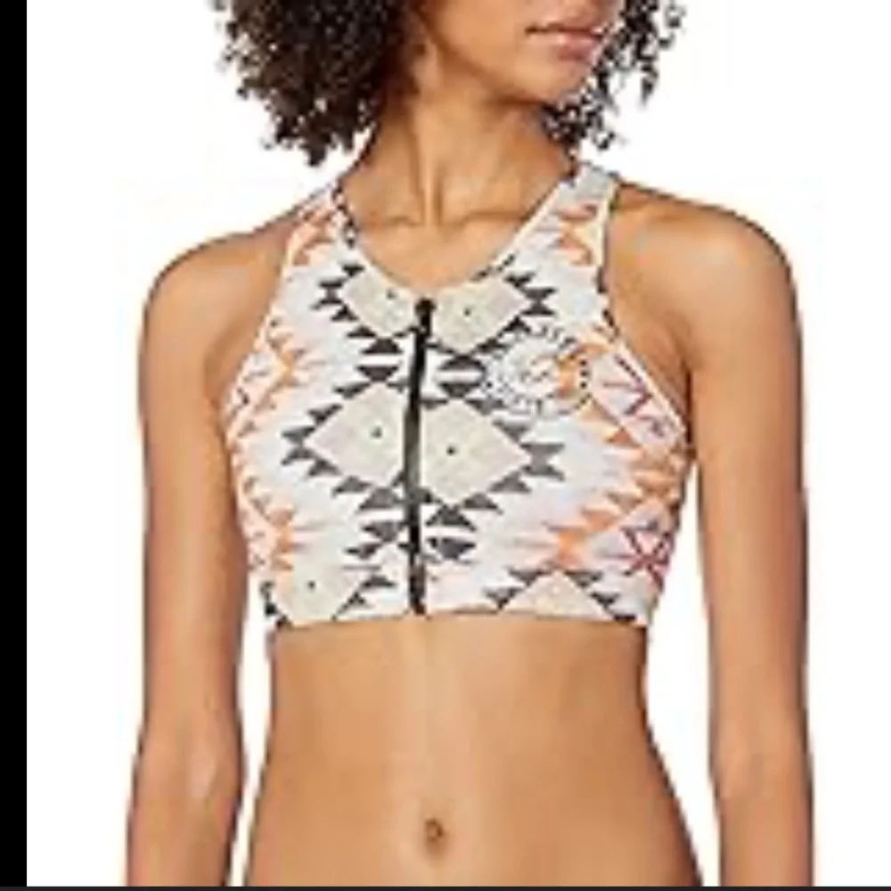 Billabong KEEP IT SALTY Neoprene Surf Capsule Top Aztec Print women’s size 2 - Picture 2 of 14